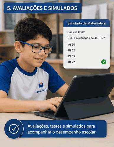 Avaliações e simulados